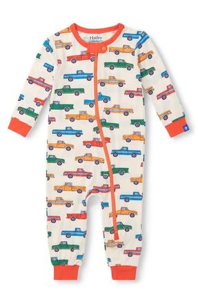 Hatley Trucks Romper in Natural at Nordstrom, Size 18-24M