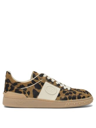 Valentino Garavani Bruine Kalfsleren Sneakers