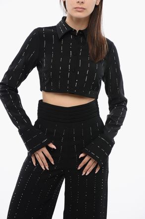 Viktor & Rolf Camicia Crop Con Strass Viktor & Rolf