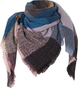 Generic Plain Scarf Wool Scarves For Women Uk Scarf Women Winter Classic Tassel Plaid Warm Soft Chunky Large Blanket Wrap Shawl Scarves Christening Shawl Khim