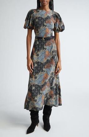 Ulla Johnson Calais Silk Maxi Dress in Azure at Nordstrom Rack, Size 12