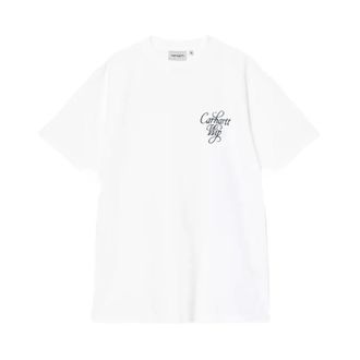 Carhartt Work in Progress Carhartt Wip, T-Shirts, male, White, Size: XL S/S Vestige T-Shirt