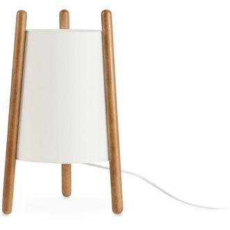 Leds - C4 L&aacute;mpara De Mesa Con Tr&iacute;pode Woody De Leds C4 Madera De Roble, Beige E27