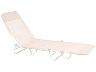 Beliani Tumbona Metal Beige