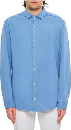 Drumohr Heren, Overhemden, Blauw, Maat: S Katoen