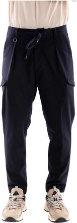 Paolo Pecora Tapered Broeken - Heren - Slim Fit Broeken - Blauw - M - Polyester - Broeken