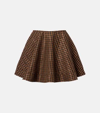 Ganni Checked miniskirt