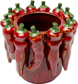 Kare Design Jarr&oacute;n de porcelana roja 17,5 cm