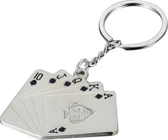 Generic Keyring Keychain Clip Buckle Pendant Cute Bag Charms Playing Card Shape Fob Belt Multicoloured