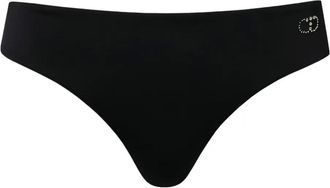 Twin-Set logo-embellished brazilian bikini bottom - women - Polyamide/Spandex/Elastane - III - Black