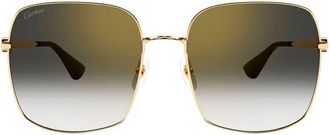 Cartier Grey Gradient Square Ladies Sunglasses CT0401S 001 60