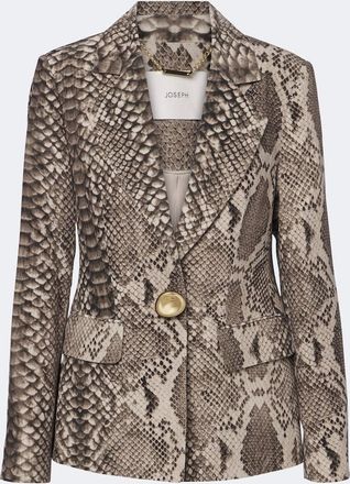 Joseph Birch snake-print satin twill blazer