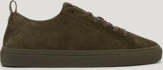 Belstaff Fleming Trainer Mens Suede Olive Size 10