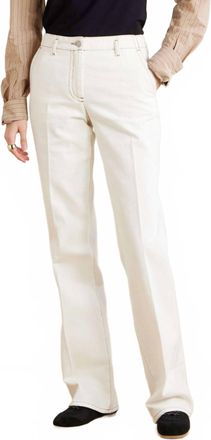 Dries Van Noten Parchia Denim Pants In Off White