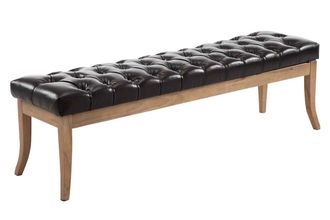 Clp Banco Recibidor Ramses En Madera Clara Marr&oacute;n 150 Cm
