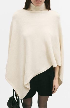 Mango Turtleneck Cape in Ecru at Nordstrom, Size X-Small