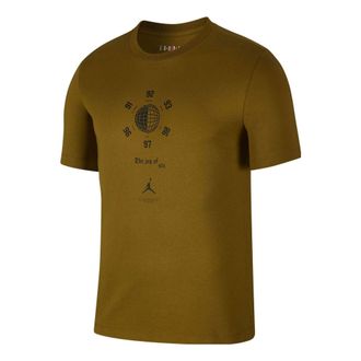 Nike Jordan Air Jordan Love 6 Basketball Sports T-shirt Olive Green AT8928-368