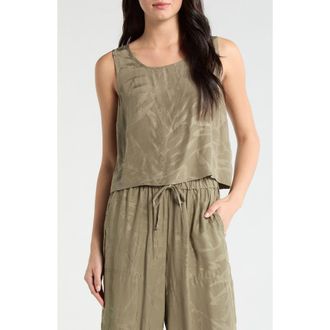 Splendid Maven Jacquard Crop Tank in Soft Green at Nordstrom, Size X-Small