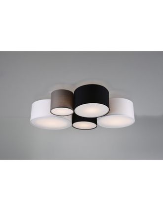 Trio Plaf&oacute;n Hotel 5xe27 Cilindros Multicolor L90 Cm Lighting