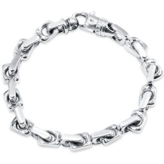 Pompeii3 Mens Link 14k Gold (84gram) or Platinum (135gram) 8.5mm Bracelet 8.5