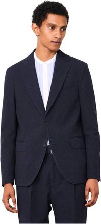 Officine G&eacute;n&eacute;rale Blazers, male, Blue, Size: XL Arthus Stripe Seersucker Blazer