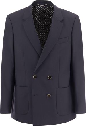 Pantaloni Torino Double Breasted Jacket In Wool Blend