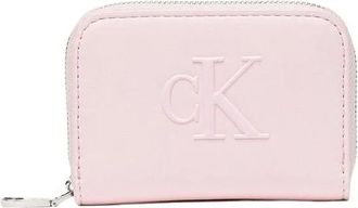 Calvin Klein Bold Ck Medium Zip Around - - Accessories - Donna - Rosa - ONE SIZE