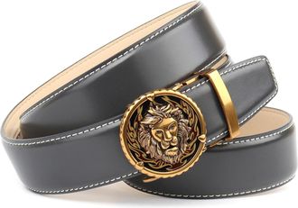 Anthoni Crown Lederg&uuml;rtel ANTHONI CROWN, Herren, Gr. 100, grau, Rindsleder, G&uuml;rtel Lederg&uuml;rtel