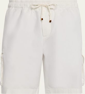 Brunello Cucinelli Mens High Summer Capsule Cargo Bermuda Shorts