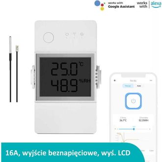 OEM Termostato Wifi Sonoff 16a Con Pantalla Lcd Y Sensor Impermeable