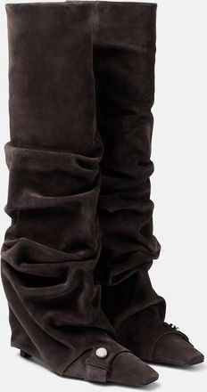 The Attico Juno 95 suede knee-high boots