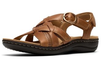 Clarks Laurieann Mae Womens Sandals Tan Leather : 7.5 B - Medium