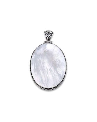 Samuel B. Silver 30X40mm Pearl Pendant