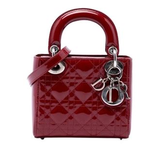 Dior Pre-owned Lady Dior - Dames - Pre-owned - Rood - Maat: ONE Size Leer