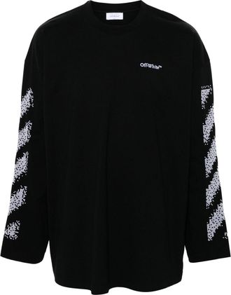 Off-white Pixel Diagonal T-shirt - men - Polyester/Cotton - 3XL - Black