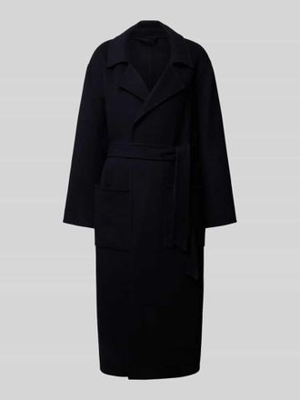 Oakwood Mantel aus Lanawoll-Mix mit Bindeg&uuml;rtel Modell ALLEGORIA in Black, Gr&ouml;&szlig;e M