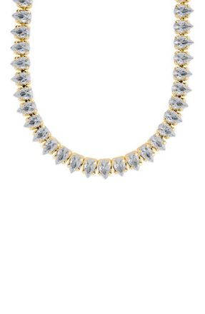Sterling Forever Pear Cut Tennis Necklace in Gold at Nordstrom