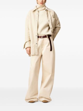 Ami Super Wide Denim Jeans - Cream