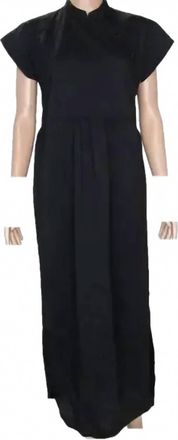 Bitte Kai Rand Womens Asymmetric Button Short Sleeve Dress In Black