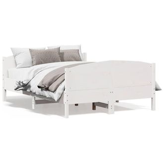 Berkfield Home Bed Frame without Mattress White 140x200 cm Solid Wood Pine
