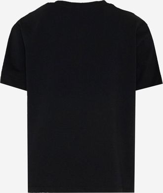 Msgm Kids Cotton T-Shirt Black T-Shirts And Polos