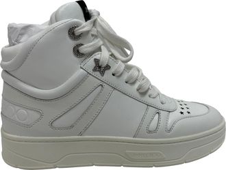 Jimmy Choo London Hawaii High-To Sneakers in White Leather