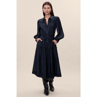 Rebecca Taylor Olivia Shirt Dress in Graphite at Nordstrom, Size Medium