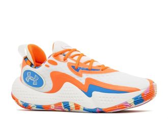 Under Armour Mens Spawn 5Le Shoes In White Citrus Blast