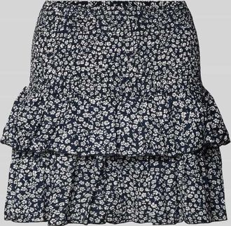 Only Ausgestellter Mini-Rock mit Volants Modell ZOEY in Marine, Gr&ouml;&szlig;e XS