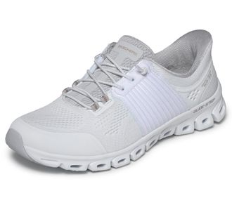Skechers Womens Glide-Step Stargaze Sneaker, White Mesh, 5.5 UK