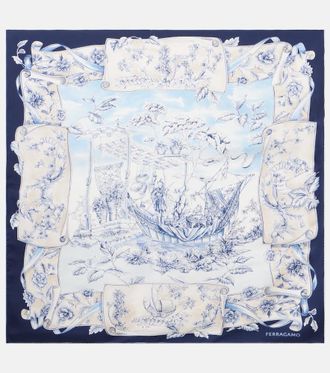 Ferragamo Printed silk scarf