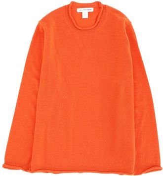 Comme Des Gar&ccedil;ons Orange Crew Neck Sweater