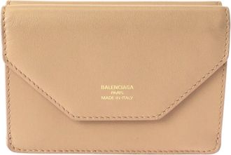 Balenciaga Beige Leather Wallet (Tri-Fold) (Pre-Owned)