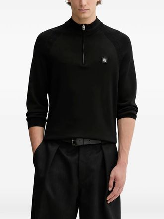 HUGO BOSS Poloshirt met raglan mouwen - Zwart